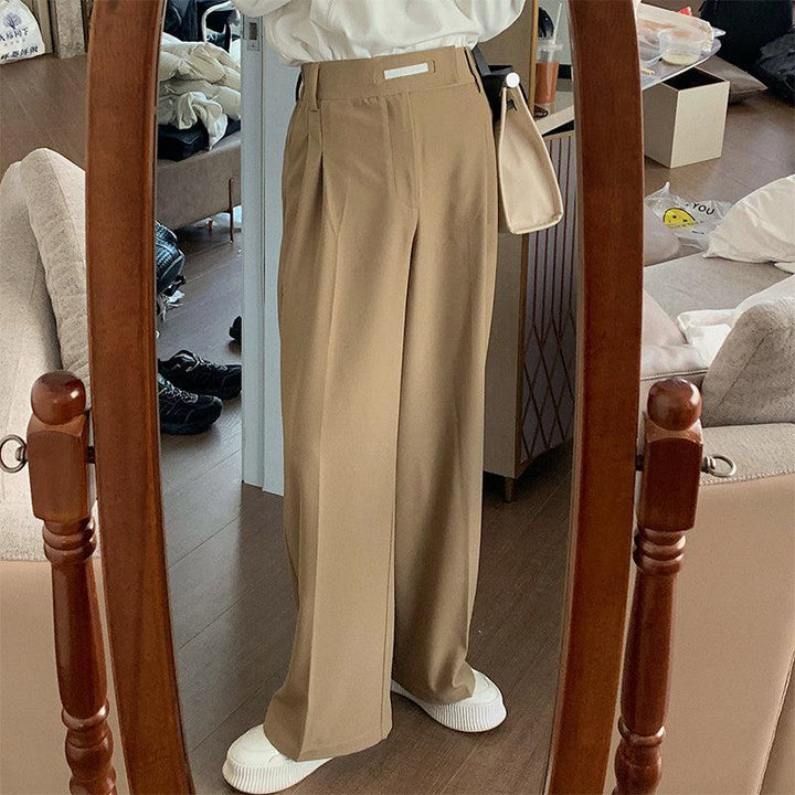 High-waisted Loose-fitting Suit Pants