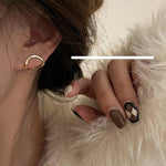 Hollow Oval Earrings