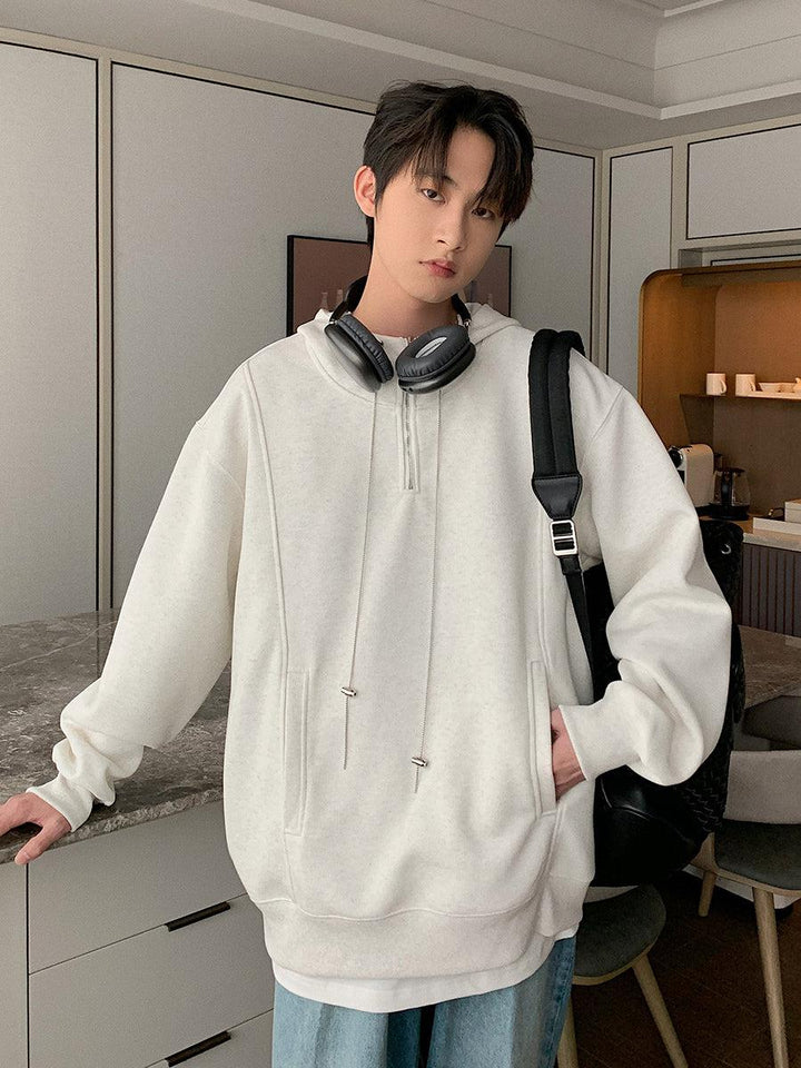 Hooded Stand Collar Half Zipper Sweater