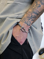 Horseshoe Clasp Cuban Chain Link Bracelet