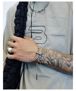 Horseshoe Clasp Cuban Chain Link Bracelet