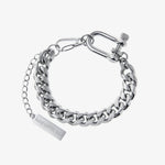Horseshoe Clasp Cuban Chain Link Bracelet