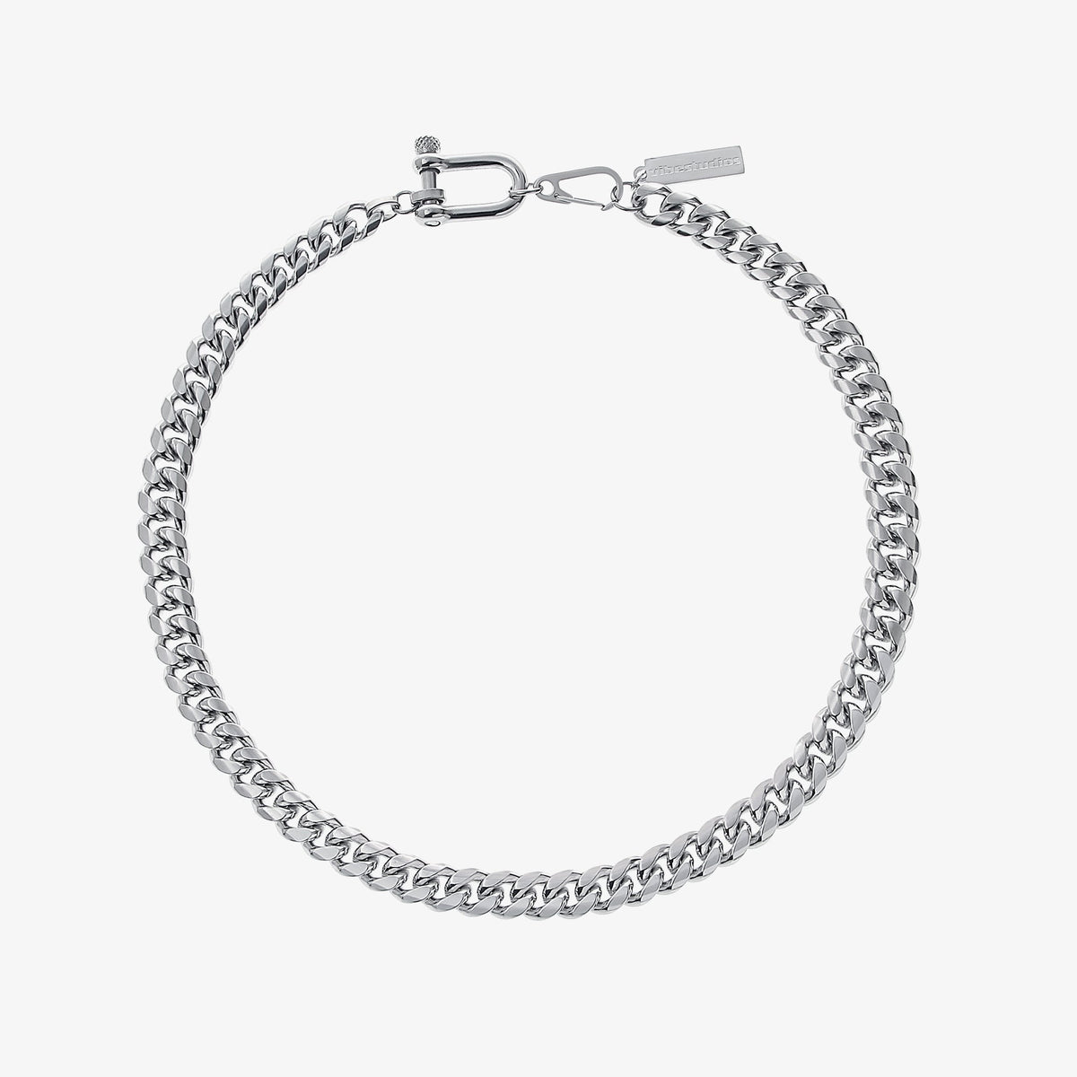 Horseshoe Clasp Cuban Chain Link Necklace