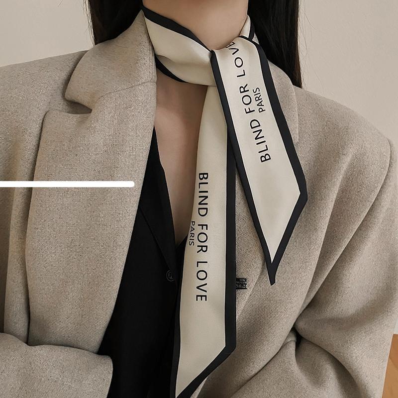 Houndstooth Long Silk Scarf