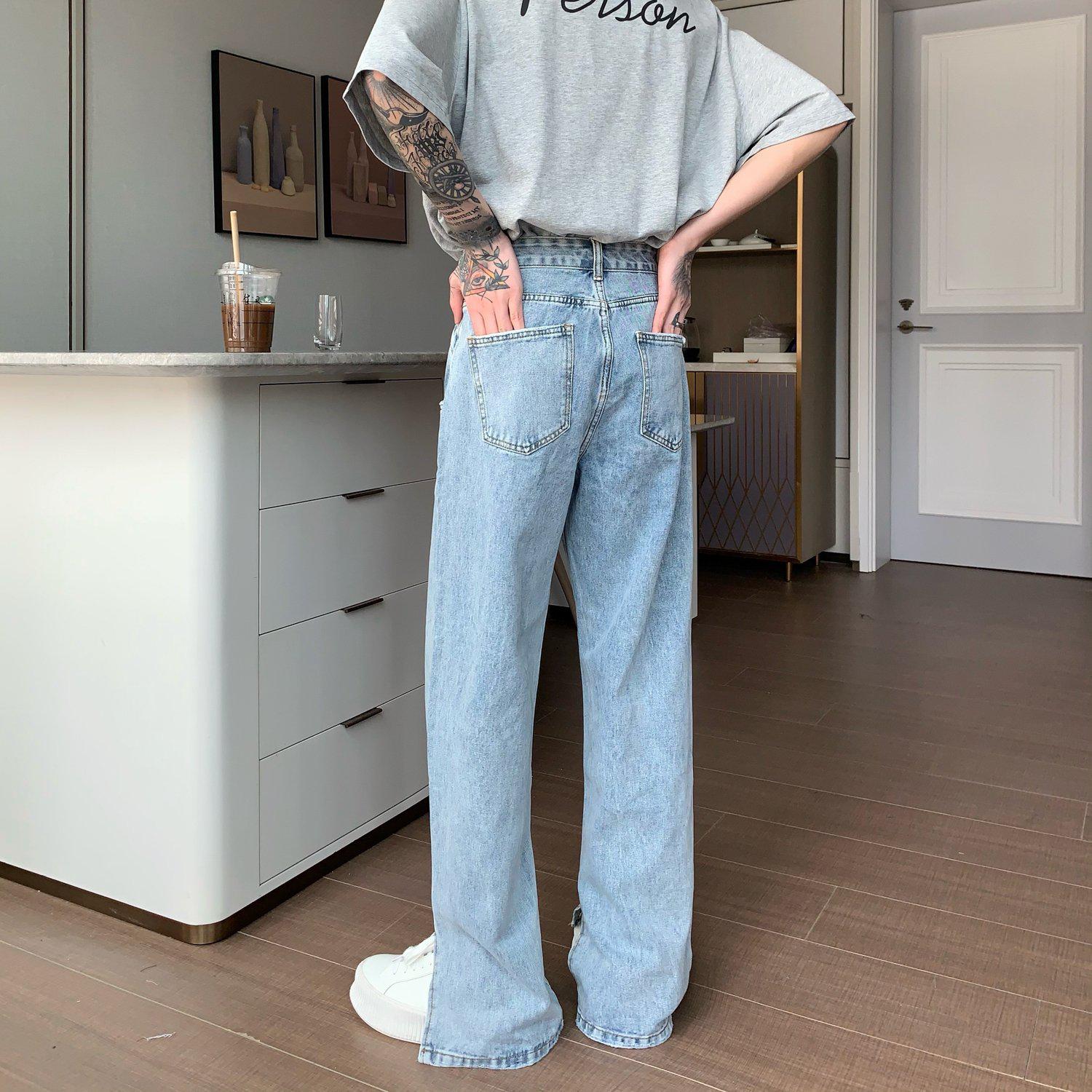 Irregular Design Jeans - The Korean Fashion