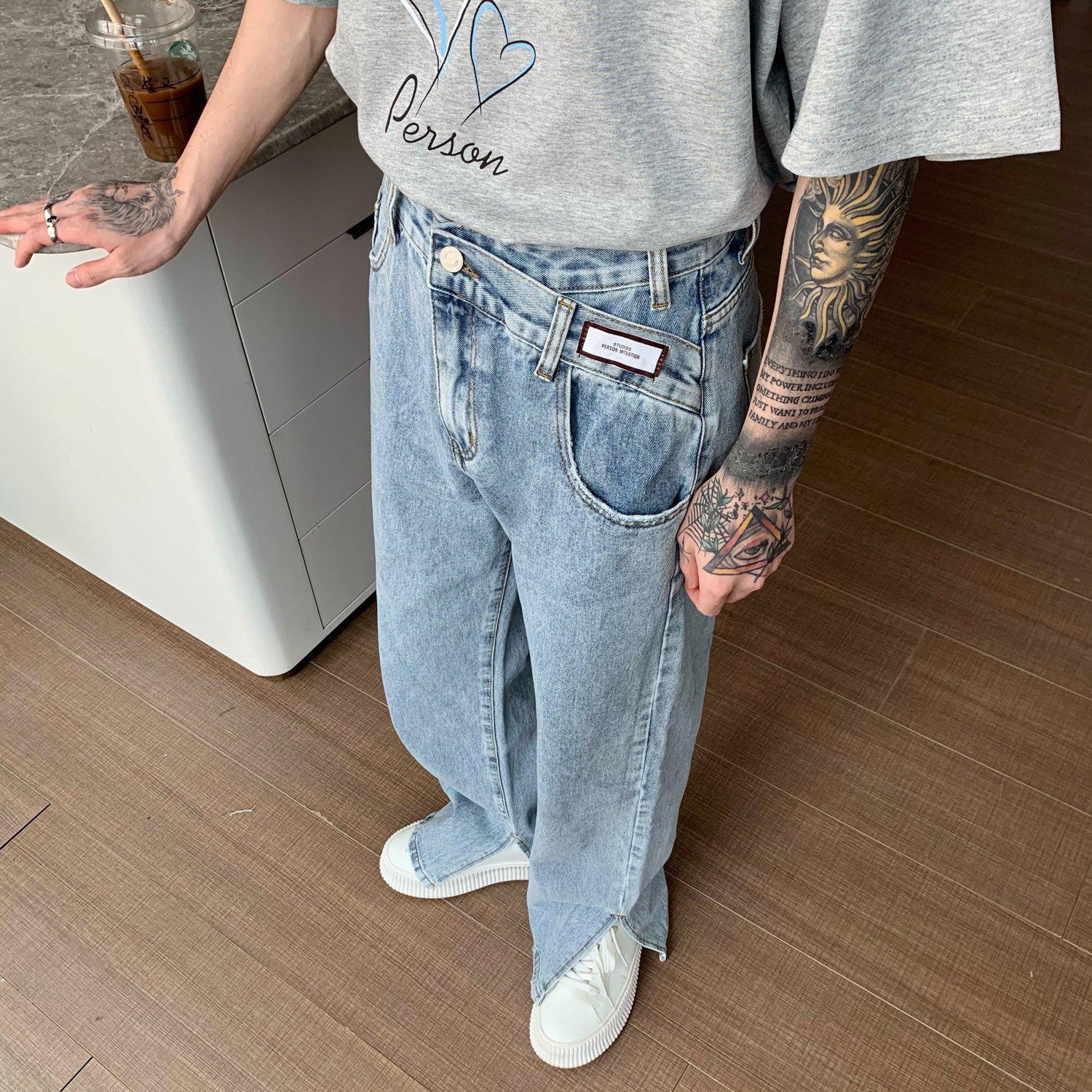 Irregular Design Jeans