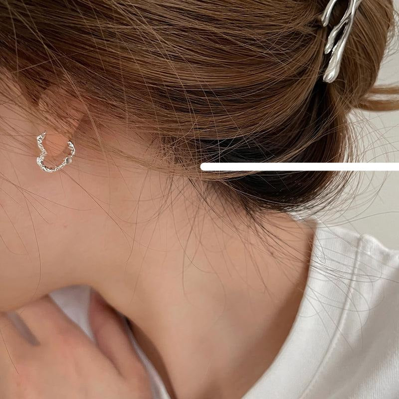 Irregular Metal Heart Earrings