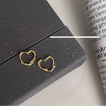 Irregular Metal Heart Earrings