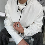 Keychain Stitching Pu Leather Necklace