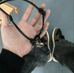 Keychain Stitching Pu Leather Necklace