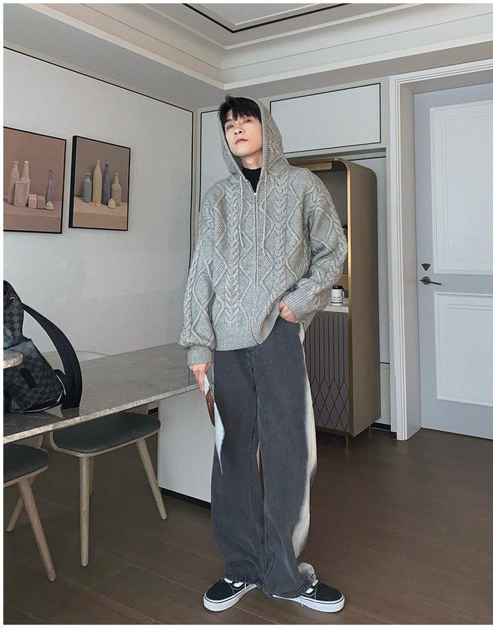 Knitted Hooded Jacket