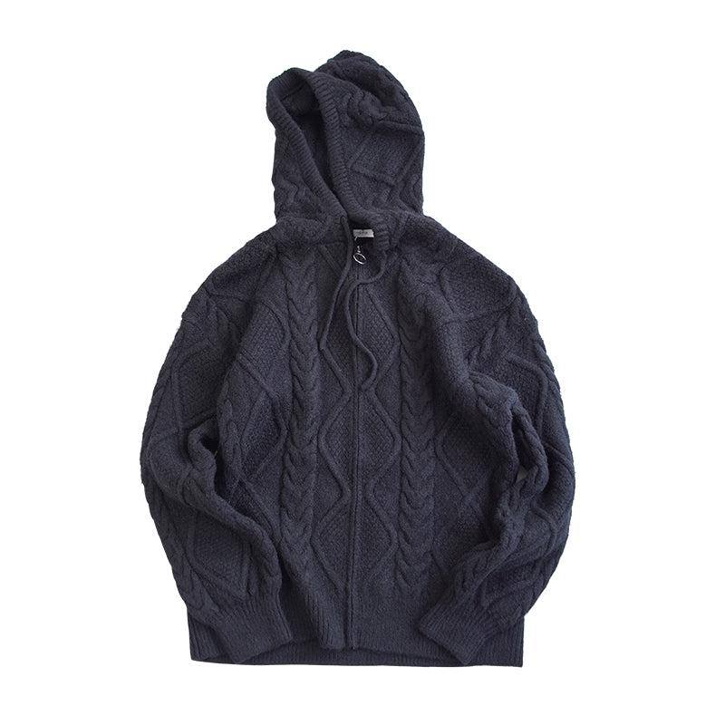 Knitted Hooded Jacket