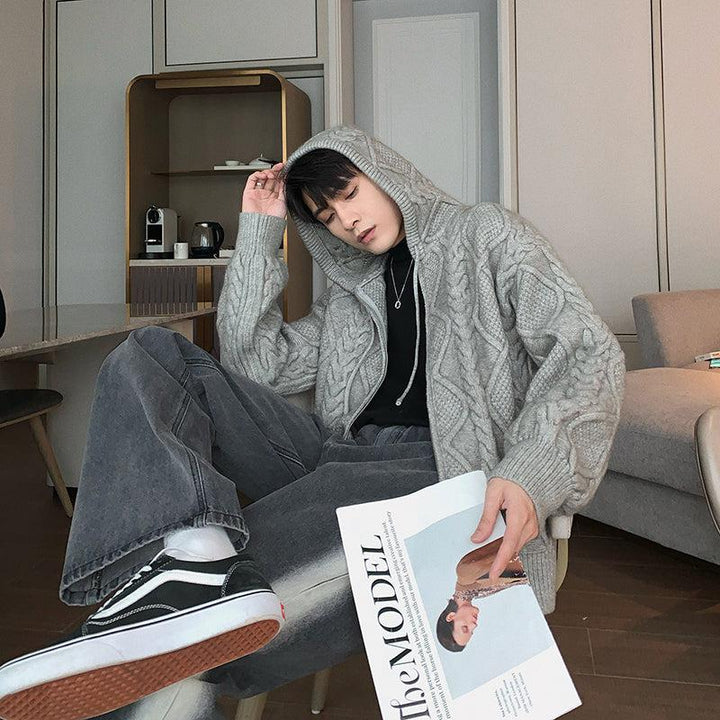 Knitted Hooded Jacket