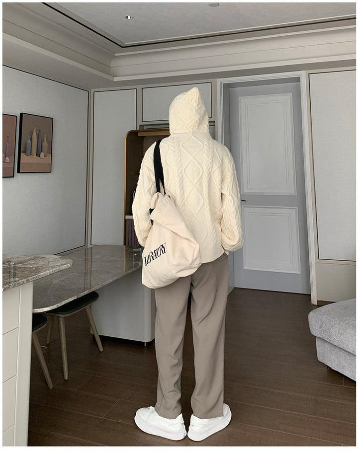 Knitted Hooded Jacket