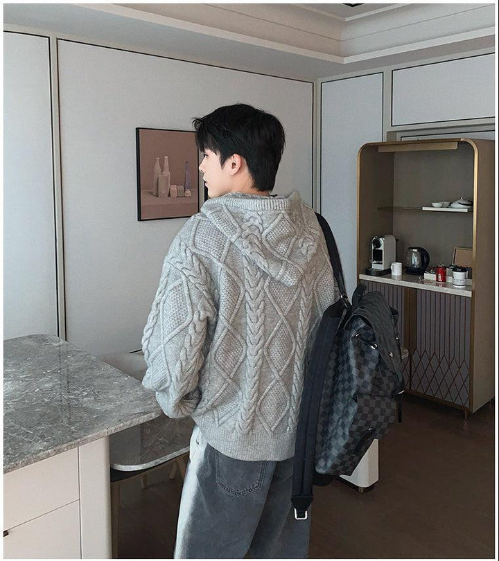 Knitted Hooded Jacket