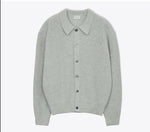 Lapel Button-down Knitted Cardigan
