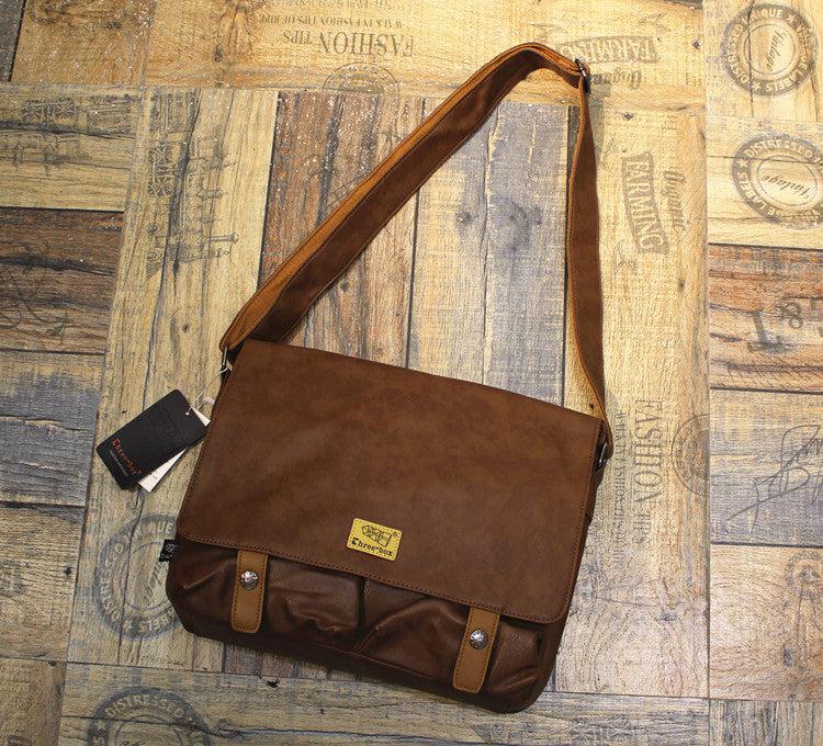 Large Capacity Faux Messenger Bag