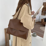 Large-Capacity Leather Shoulder Bag