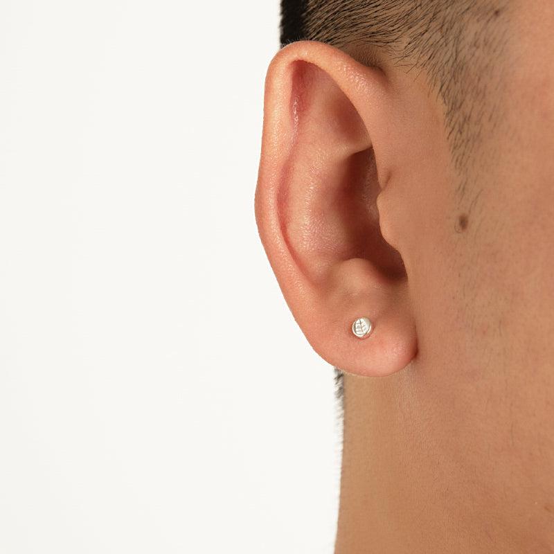 Leaf Print Stud Earrings