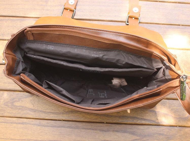 Leather Briefcase Shoulder Bag