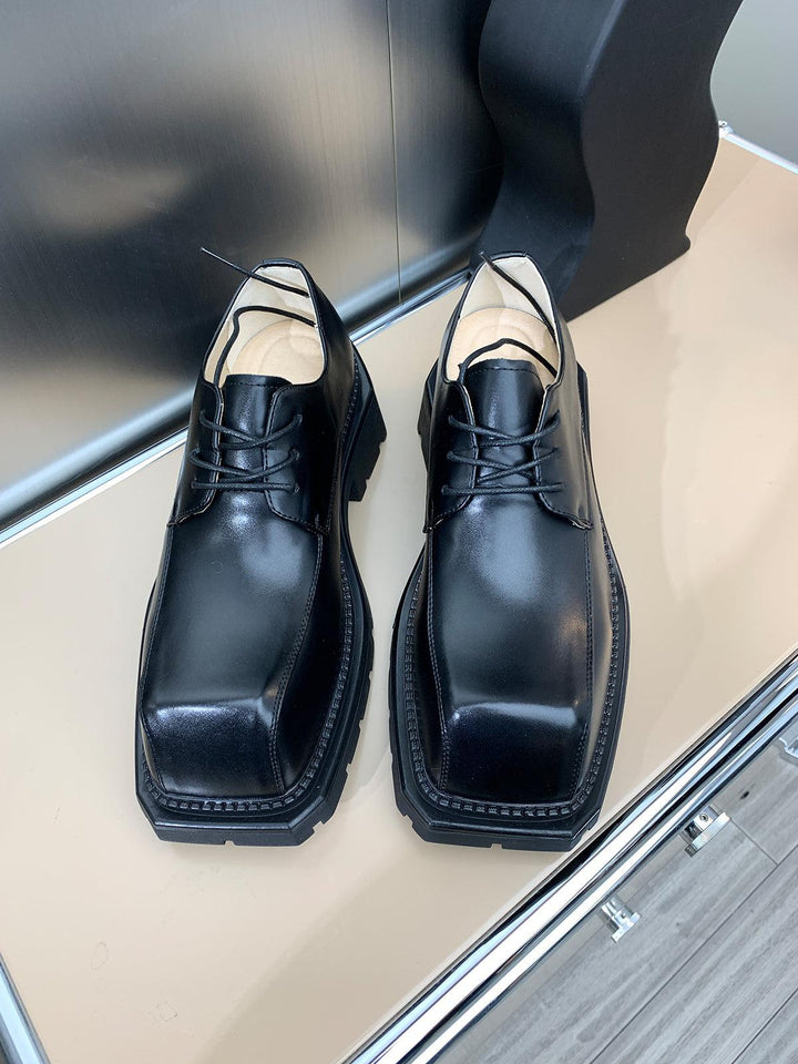 Leather Thick Bottom Shoes