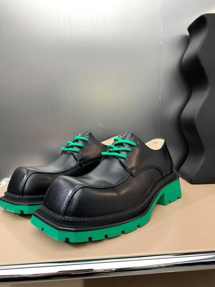 Leather Thick Bottom Shoes