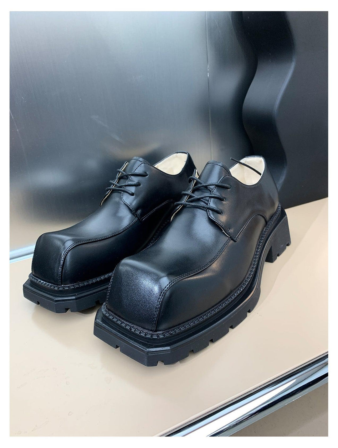 Leather Thick Bottom Shoes