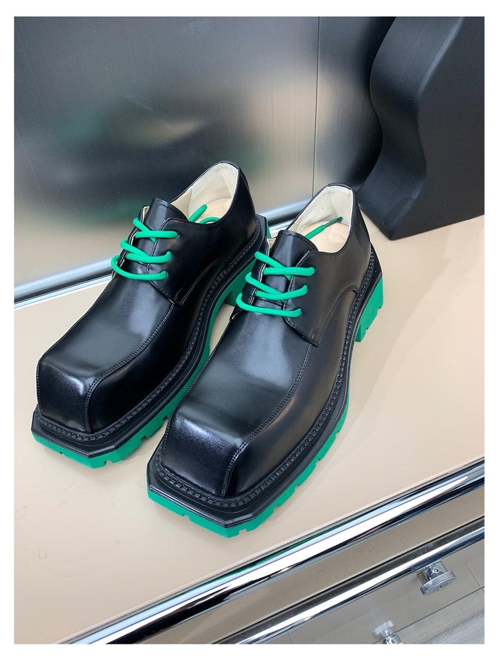 Leather Thick Bottom Shoes