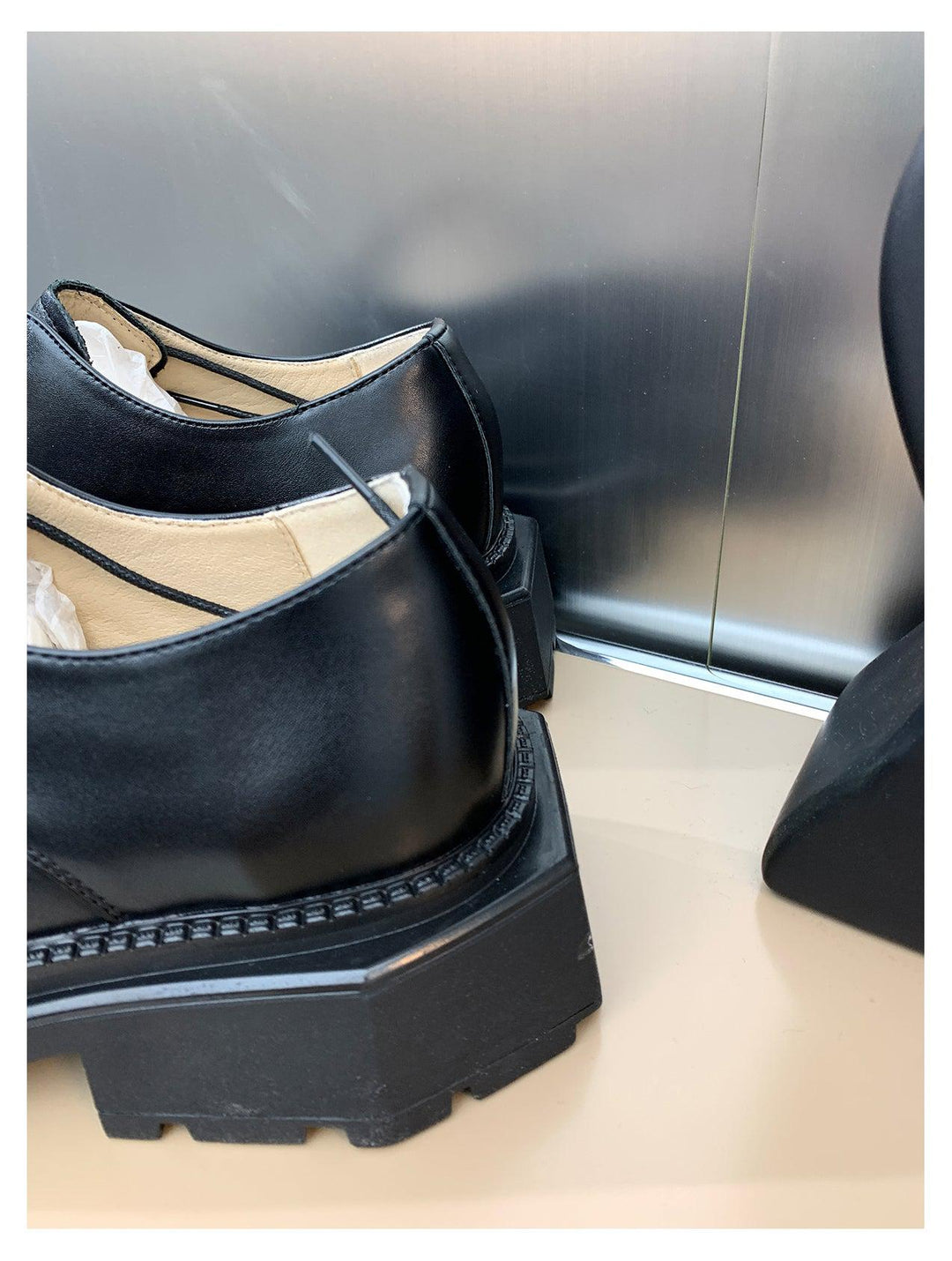 Leather Thick Bottom Shoes