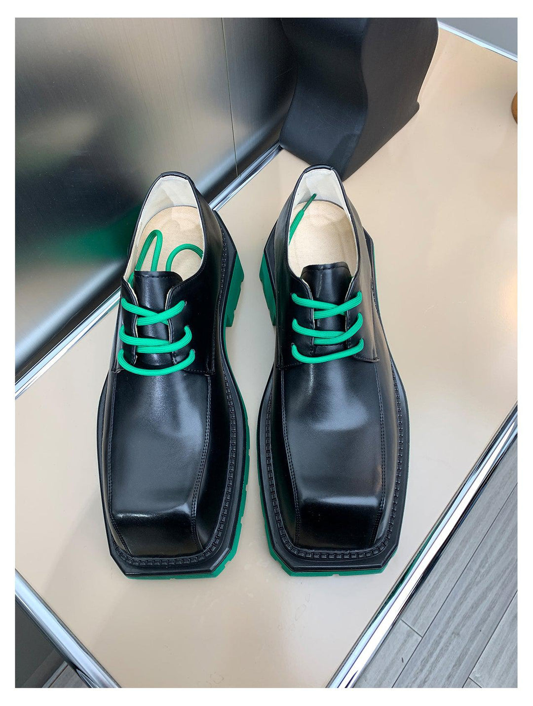 Leather Thick Bottom Shoes