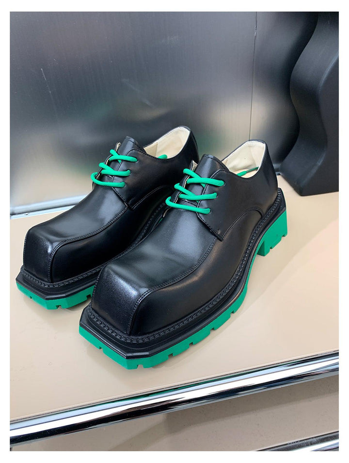 Leather Thick Bottom Shoes