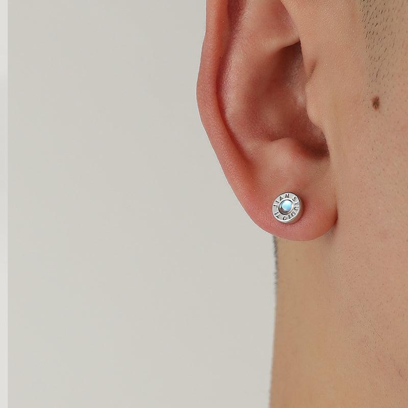 Letter Blue Earrings