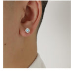 Letter Blue Earrings