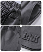 Letter Embroidery Drawstring Waist Shorts