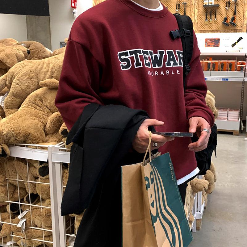 Letter Printing Pullover