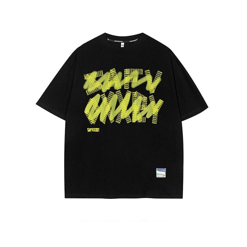 Letter Printing Round Neck T-shirt