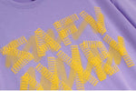 Letter Printing Round Neck T-shirt