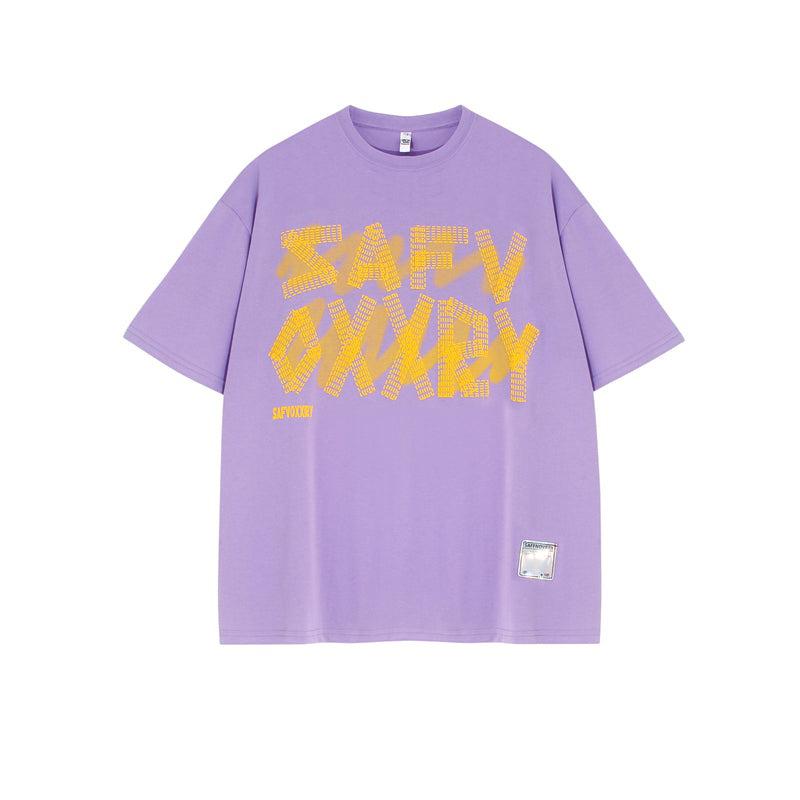 Letter Printing Round Neck T-shirt