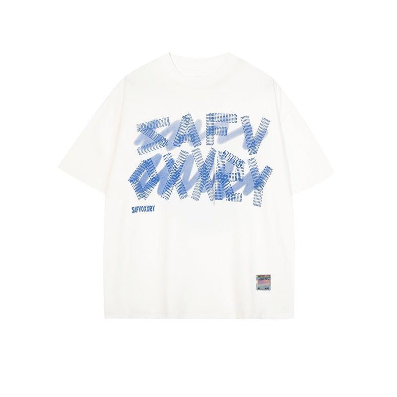 Letter Printing Round Neck T-shirt