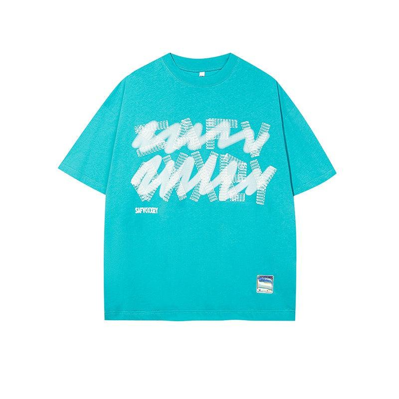 Letter Printing Round Neck T-shirt