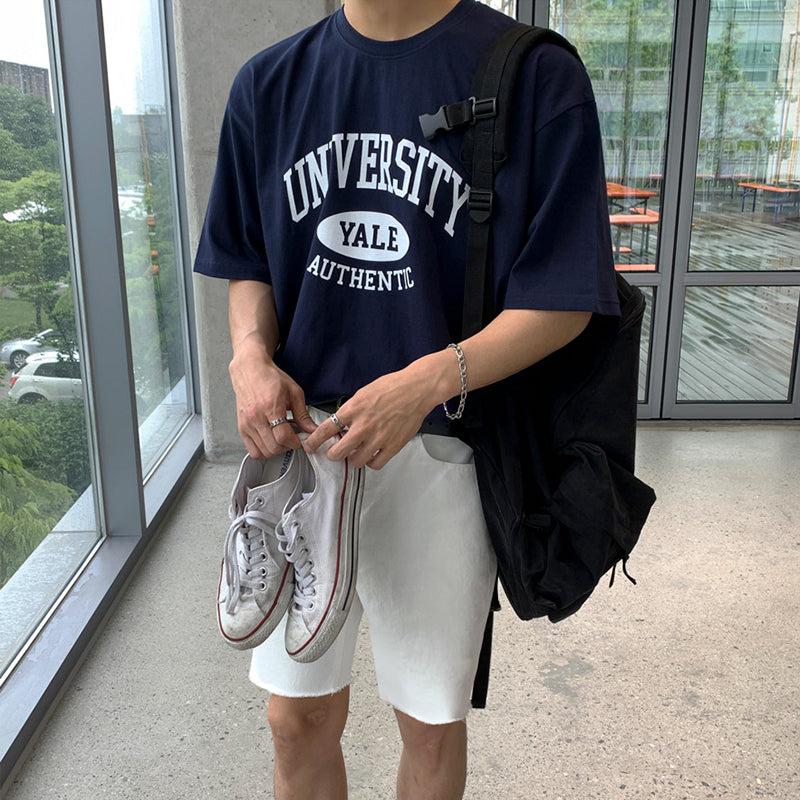 Letter Printing Half-Sleeved T-Shirt