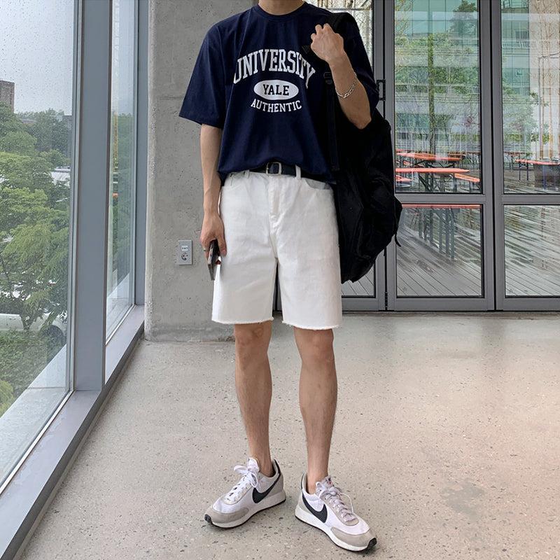 Letter Printing Half-Sleeved T-Shirt