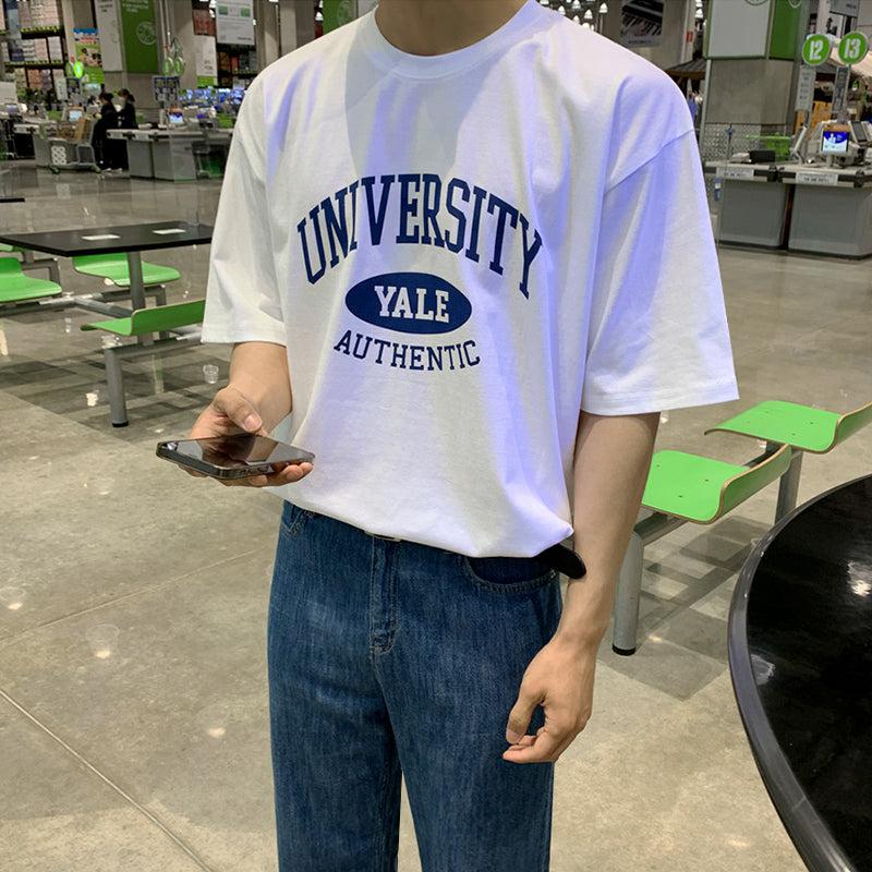 Letter Printing Half-Sleeved T-Shirt