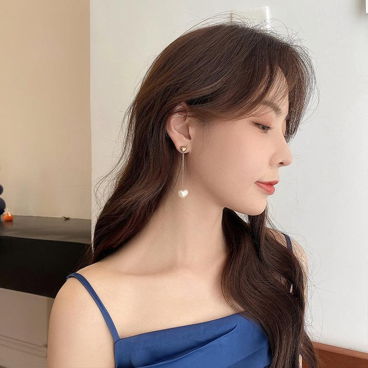Long Heart Earrings