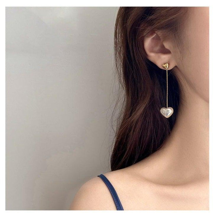 Long Heart Earrings