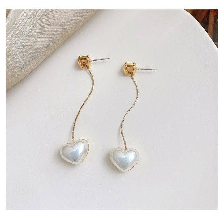 Long Heart Earrings