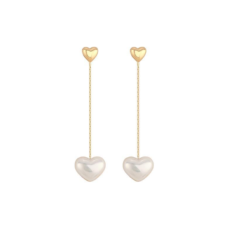 Long Heart Earrings