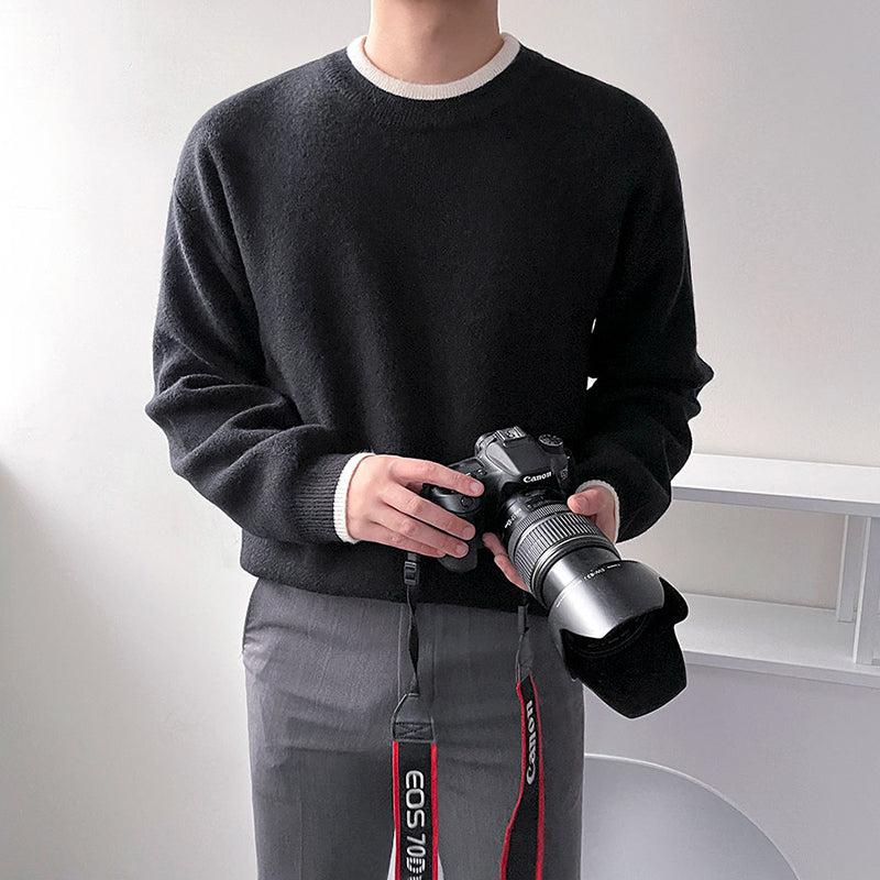 Long -Sleeved Knitted Bottom Shirt