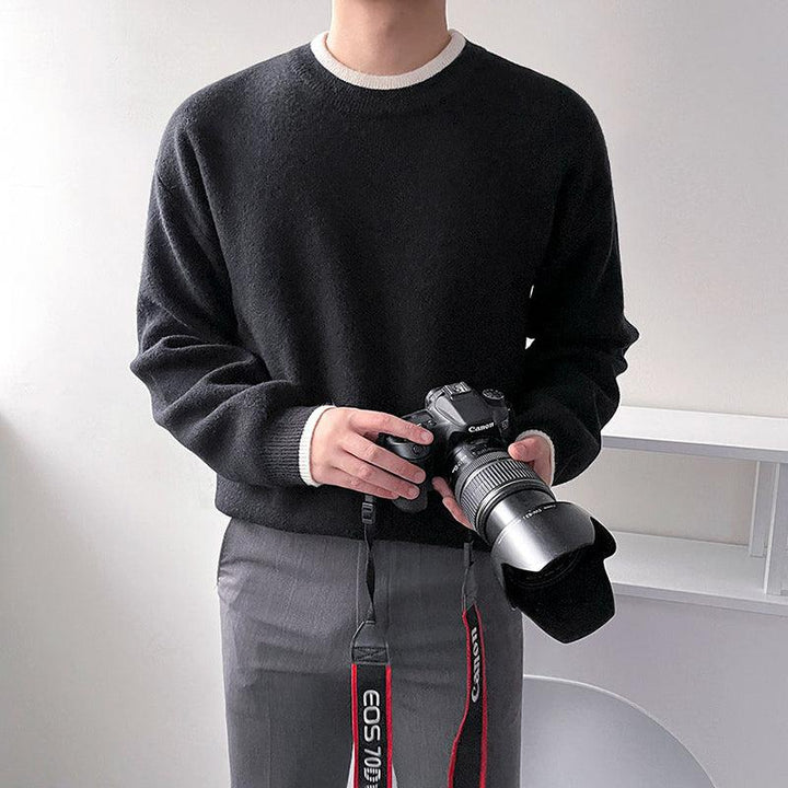 Long -Sleeved Knitted Bottom Shirt