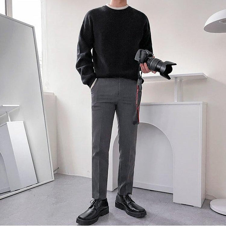 Long -Sleeved Knitted Bottom Shirt